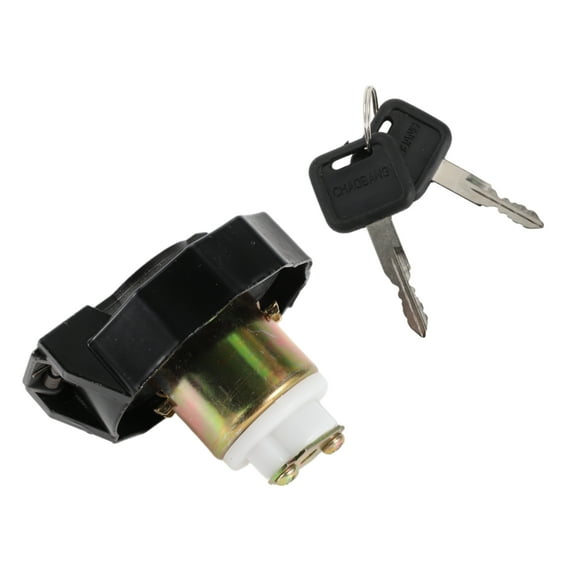 Unique Bargains Truck Locking Gas Cap for ISUZU Locking Fuel Tank Cap With 2 Keys Black Siver Tone White