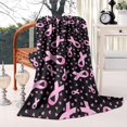 thumbnail image 2 of Pink Ribbon Breast Blanket,Comfortable Soft Lamb Wool Throw Blanket,All Season,Warm Lightweight Blankets for Sofa Bed Couch Living Room Chair,60"x80", 2 of 4