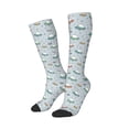 thumbnail image 2 of Balery Spaceship Printed Novelty Socks Men's Women's Crew Socks Sports Socks Knee High Socks Cotton Socks Quirky and Cool Socks, 2 of 9