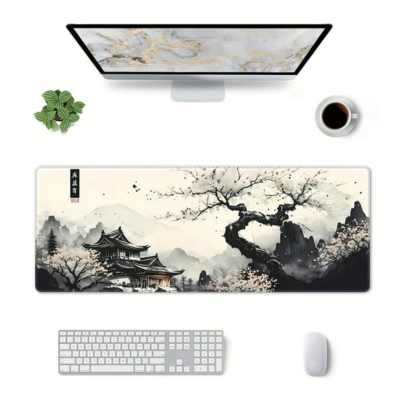 Upgrade Your Home Office with a Japanese Cherry Mouse Pad Non-Slip Rubber Base Desk Mat