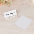 thumbnail image 5 of Efavormart 50 Pack White Wedding Table Name Place Cards with Laser Cut Leaf Vine Design, Printable Reservation Seating Tent Cards - 210 GSM, 5 of 5