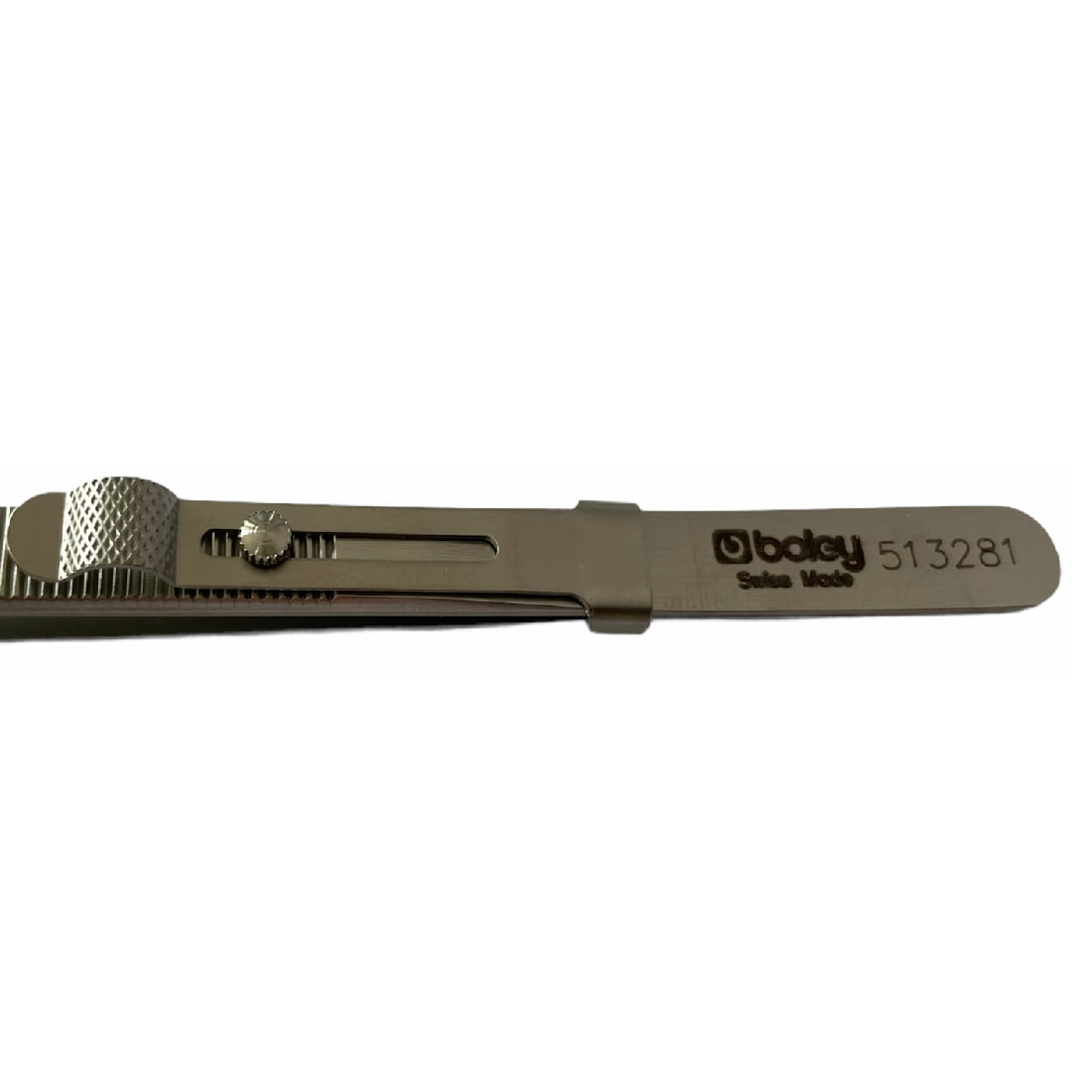 Boley diamond stainless steel tweezers with core, groove and locking system for gemstones
