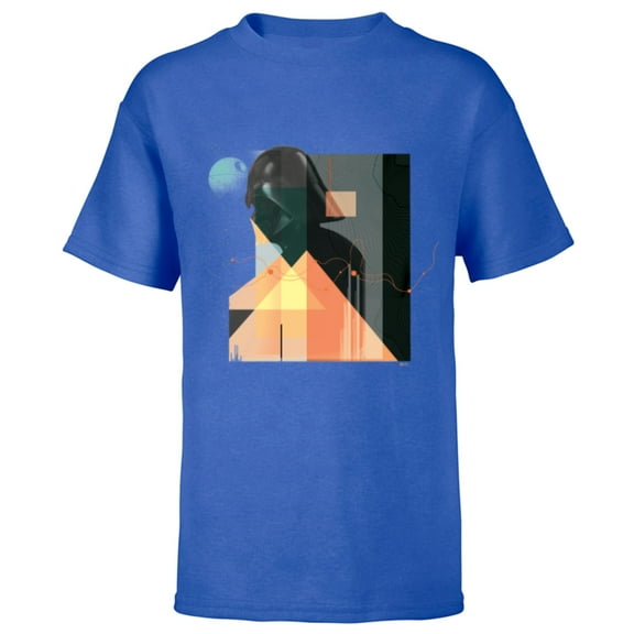 Star Wars Darth Vader Art Deco Profile - Short Sleeve T-Shirt for Kids - Customized-Royal
