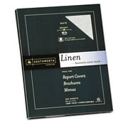 Southworth Card Stock, Linen, White, 8.5 x 11, 100 Sheets
