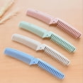 thumbnail image 3 of Travelwant 4Pcs/Set Portable Travel Folding Hair Brush Compact Pocket Hair Comb Double Headed Anti-static Comb, 3 of 7