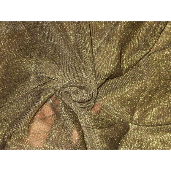 Dull Gold net with Metallic Shimmer fabric