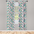 thumbnail image 3 of Ambesonne Geometric Curtains, Classical Moroccan, Pair of 28"x95", Multicolor, 3 of 5