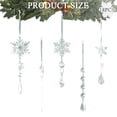 thumbnail image 2 of Bewildely 18 Uds. De adornos de cristal deslumbrantes acrílicos y guirnaldas de carámbanos para impresionantes adornos de carámbanos de árbol Kits de decoración para fiestas blanco, 2 of 6