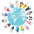 thumbnail image 3 of Set de marionetas Sealive, 16 unidades, terciopelo suave, 10 animales y 6 familias, 3 of 8
