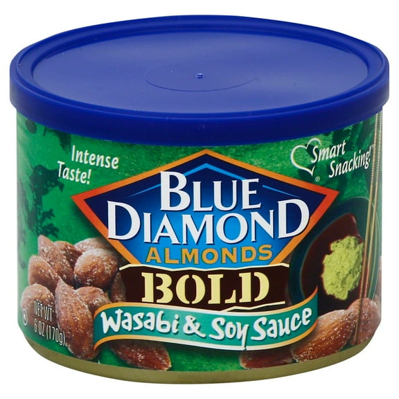 Pack of 4 Blue Diamond Bold Wasabi & Soy Sauce Almonds - 6 oz - Package may vary