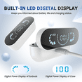 thumbnail image 5 of VIVISTAR Wireless Earbuds, Bluetooth 5.3 Headphones with LED Digital Display Charging Case,In-Ear Headset Wireless Bluetooth Earphones for Sport White, 5 of 8