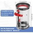 thumbnail image 2 of Aorsher Dust Bin Replacement Parts Compatible with V11 V15 Vacuum Cleaner, Canister Replacement Clear Bin Part No.970050-01/965443-01, 2 of 14
