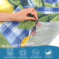 thumbnail image 5 of Yayeee Kitchen Curtains Tier Set of 2 Light Filtering 57"x24" Over Sink Window Panels, Green Lemon Plaid, 5 of 7