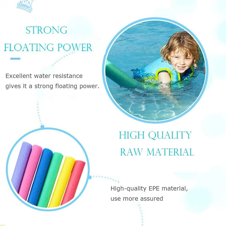 Swimming Foam Stick,Pool Foam Floats, Swimming Pool Noodle for  Kids,Adults,Flexible Water Foam Noodle