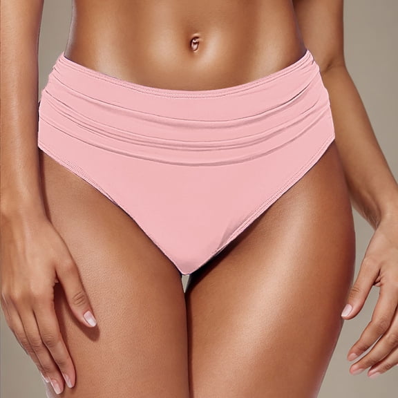 PFRNLF Women's Mid Waisted Bikini Swimsuit Bottoms Full Coverage Swim Bottoms