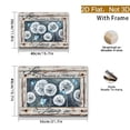 thumbnail image 4 of Blue Country Chic Framed Canvas Wall Art - "Life is a Balance of Holding On & Letting Go" Inspirational Quote Poster with White Dandelions & Blue Butterflies, Gallery-Wrapped Painting in Rustic Wood, 4 of 10