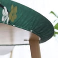 thumbnail image 5 of YFYANG Round Fitted Table Cloth, Waterproof Green Vintage Flower Texture Pattern Polyester Table Cover, Indoor Outdoor Decorative Tablecloths with Elastic Edge, 5 of 7
