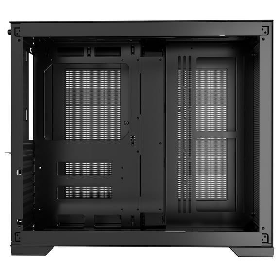 KFFKFF Mid-Tower PC Case, Dual Chamber Design, Gaming Computer Case with Tempered Glass Panels, Magnetic Dust Filter, Cable Management, Supports GPUs up to 410 mm, Compatible with ATX/M-ATX/ITX