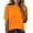 Orange1*, variant on RUTAYY Women's T-Shirt Solid Color Crew Neck Knitted Shirt Elegant Lightweight Short Sleeve Summer Slim Fit Classic Seaside Tees