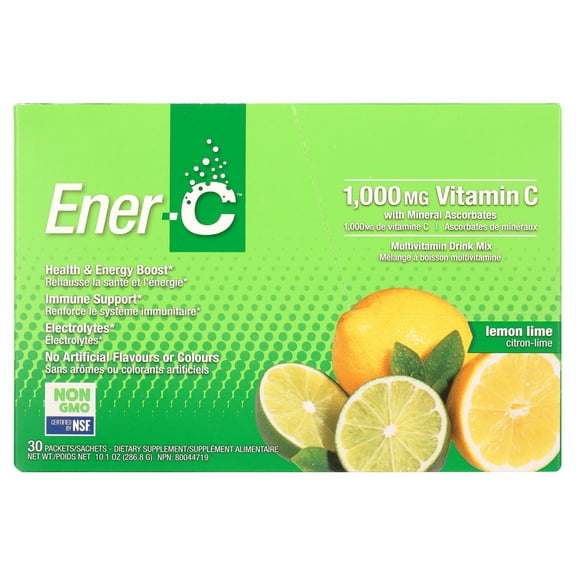 Ener-c Vitamin Drink Mix - Lemon Lime - 1000 Mg - 30 Packets