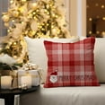 thumbnail image 2 of Blue Striped Christmas Decorations Pillow Covers 18x18 Set of 4 Stripes Snowflake Buffalo Plaid Santa Claus Merry Christmas Winter Holiday Farmhouse Decor Throw Pillows Cushion Case FC118-18, 2 of 6