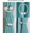 thumbnail image 6 of 4 Pack Magnetic Curtain Tiebacks,Curtain Tiebacks Buckles Holdbacks Holders Hooks Clip for Home Bedroom Office Decorative Curtain, 6 of 8
