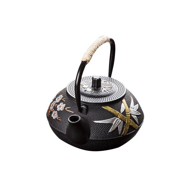 Tetera Japonesa De Hierro De 600 Ml Hecha A Mano Con Diseño De Flor De Ciruelo Elegante Y Exquisita Tetera De Calentamiento Rápido Hermosa Tetera Con Filtro De Acero Inoxidable Para Cocina Y Hogar Kearding HA021743-00