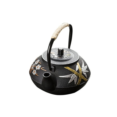 

600ml Japanese Tea Pot Iron Elegant Exquisite Kettle Fast Heating Kettle with Stainless Filter for Kitchen Home