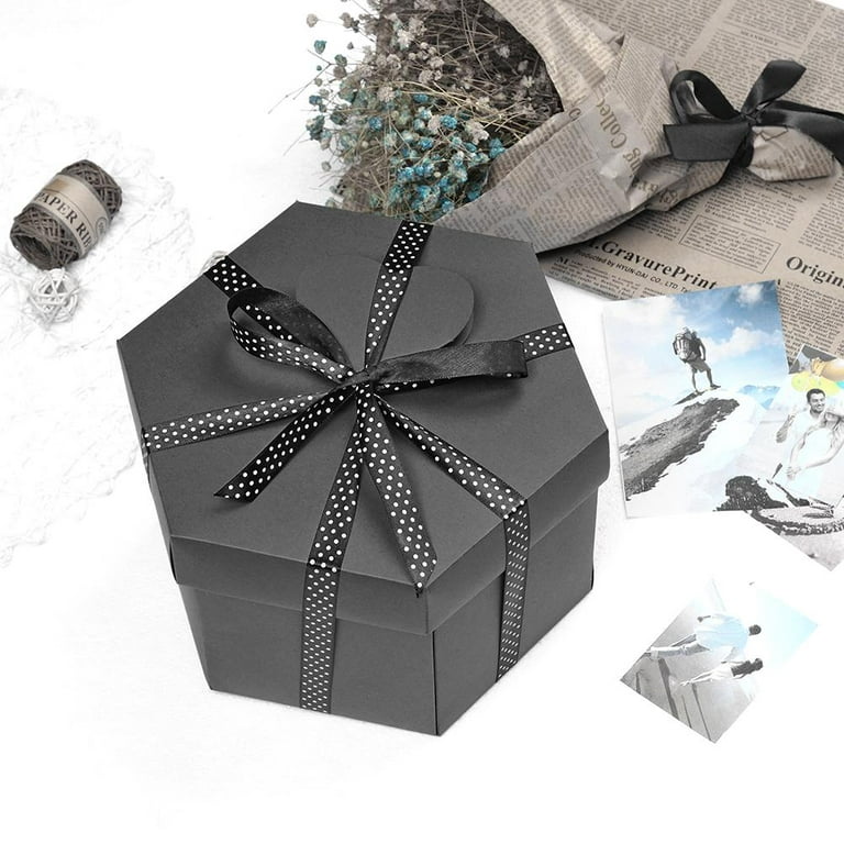New- Gift Box, Explosion Graduation Gift. Memory Photo Album Silver