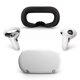 thumbnail image 1 of Juego de accesorios 4 en 1 compatible con Oculus Quest 2, cubierta de agarre del controlador táctil Meterk Blanco, 1 of 7
