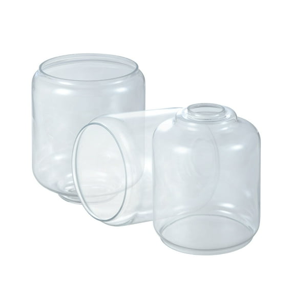 Aspen Creative 23656-60-3,Clear Glass Shade For Lighting Fixture.Size:5-1/2"D x 6-3/4"H,Center Hole:42mm.Set of 3.
