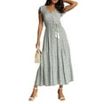 thumbnail image 3 of WISEFIN Women's Vocation Ruffled Short Sleeve Floral Print Fit & Flare Dresses, 3 of 4