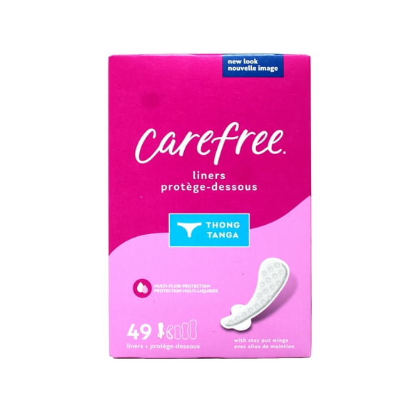 Carefree Thong Regular Liner (Pack of 1) Unscented 49 Count