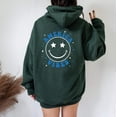 thumbnail image 3 of AMERICA VIBES SMILEY FACE Graphic Unisex Fleece Hooded Sweatshirt, 3 of 8