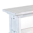 thumbnail image 3 of Sime Side Dining Bench- Plank Style- Off White Mahogany Wood 48 Inch, 3 of 6