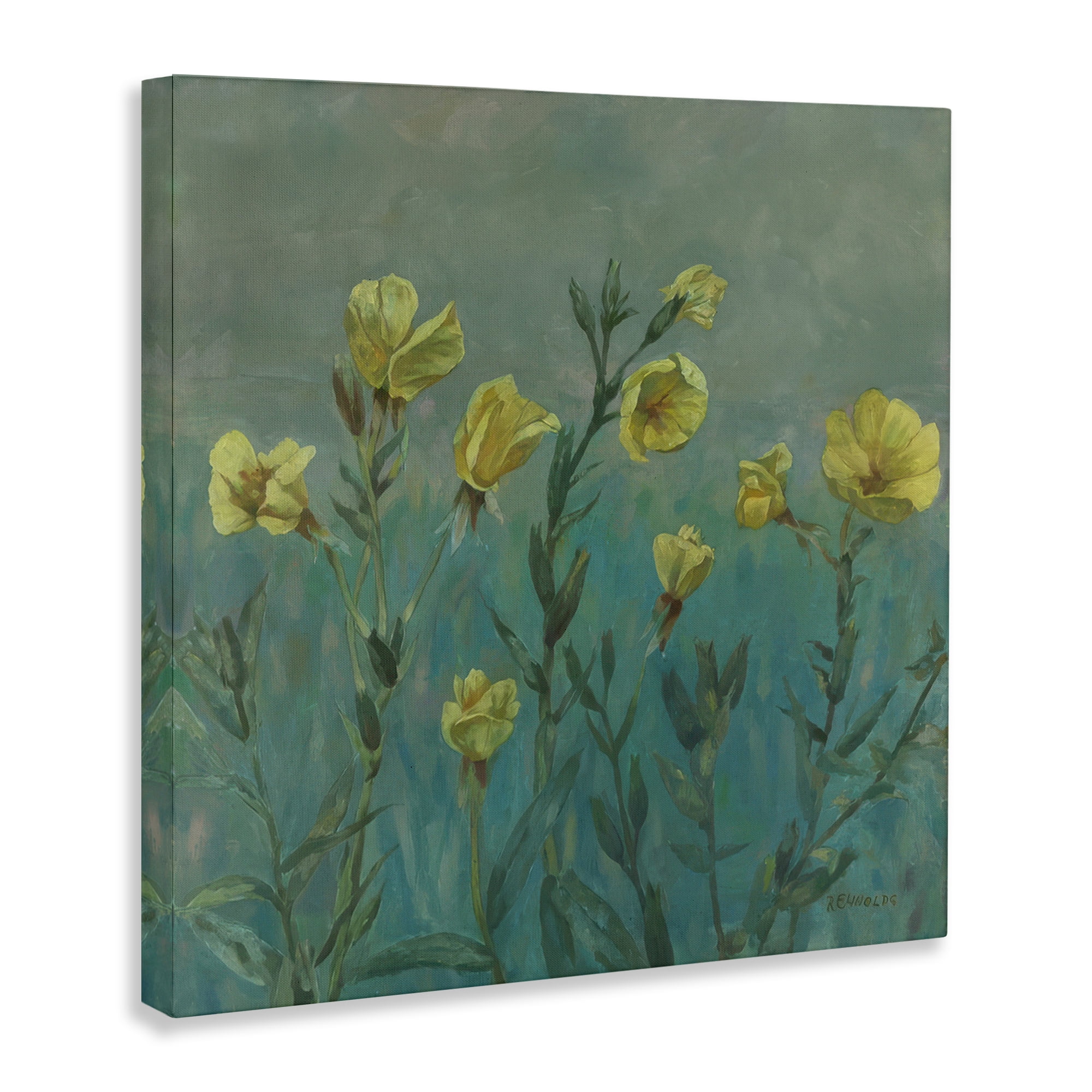 Stupell Industries Floral Buttercup Meadow Landscape & Nature Painting Wrapped Canvas Art Print Wall Art, 30 x 30