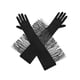 thumbnail image 4 of Guantes de baile latino para mujer, guantes con codo, para espectáculo, fiesta de disfraces de noche negro, 4 of 8