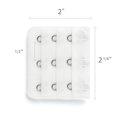 thumbnail image 3 of Señora 5Pcs 3 Gancho De 3 Filas Longitud Ajustable Correa Del Sujetador Extensor Ganchos De Hebilla Blanco Puro 2Pcs Una Talla, 3 of 5