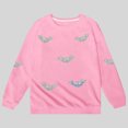 thumbnail image 5 of SJLDQY Unisex Kids Halloween Sweatshirts Hallowmas Bat Graphic Long Sleeve Crewneck Sweatshirt Fall Winter Lined Warm Pullover Tops, 5 of 5