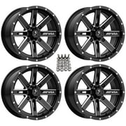 MSA M41 Boxer ATV Wheels/Rims Milled 14" Honda Foreman Rancher SRA