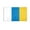 Canary Islands 3x5 ft Polyester Flag, variant on AGAS Canary Islands Courtesy 12x18 inch Mini Canary Islands Flag Heavyweight Nylon Brass Grommets Double Stitched Fade Resistant & Vivid Color Canarias Boat Flag