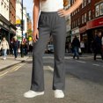 thumbnail image 2 of WERYOUNG School Uniform For Girls Elastic Waist Solid Color Wide Leg Trousers Kids Girls Loose Fit Back To School Pants 4-5 Years, 2 of 5