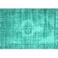 thumbnail image 1 of Ahgly Company Indoor Rectangle Abstract Turquoise Blue Contemporary Area Rugs, 6' x 9', 1 of 4