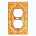 thumbnail image 2 of Metal Light Switch Plate Cover Elegant Yellow Crown Frame FRA016, 2 of 13