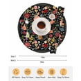thumbnail image 6 of 15 Inch Round Placemats Set of 6, Watercolor Flowers Non Slip Heat Insulation PP Table Mats, Farmhouse Floral Vintage Black Washable Place Mats for Kitchen Dining Party Table Decor, 6 of 7