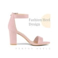 thumbnail image 5 of BLISSFUL STEP Woman's Sandals Block Heels Ankle Strap Open Toe Sandals Pink 7.5, 5 of 6