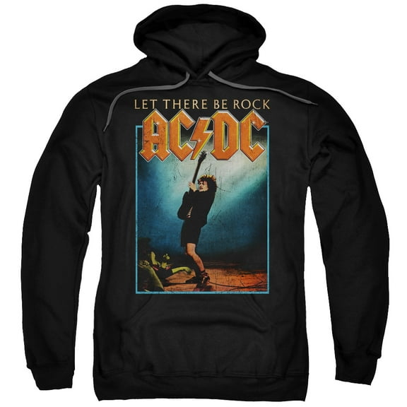 Men's AC/DC Let There Be Rock Hooded Sweatshirt Small Black