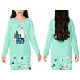 thumbnail image 2 of Topgal Lovely Christmas Pajamas for Little Girls Light Green Yeti Xmas Kids Jammie Long Sleeve & Pant Sets Size 16, 2 of 9