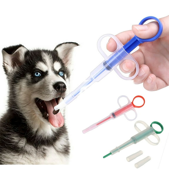 Cheers.US Pet Cat Pill Shooter Dog Syringe Dispenser Puppy Medicine Feeder Plastic Safe Reusable Tablet Medical Feeding Tool for Cats Dogs Small Animals