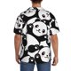 thumbnail image 3 of Balery Seamless Pattern Cute Panda Camisa Casual de Manga Corta con Botones para Hombre, Texturizada, Estilo Cubano, para Playa, Verano-Medium, 3 of 5